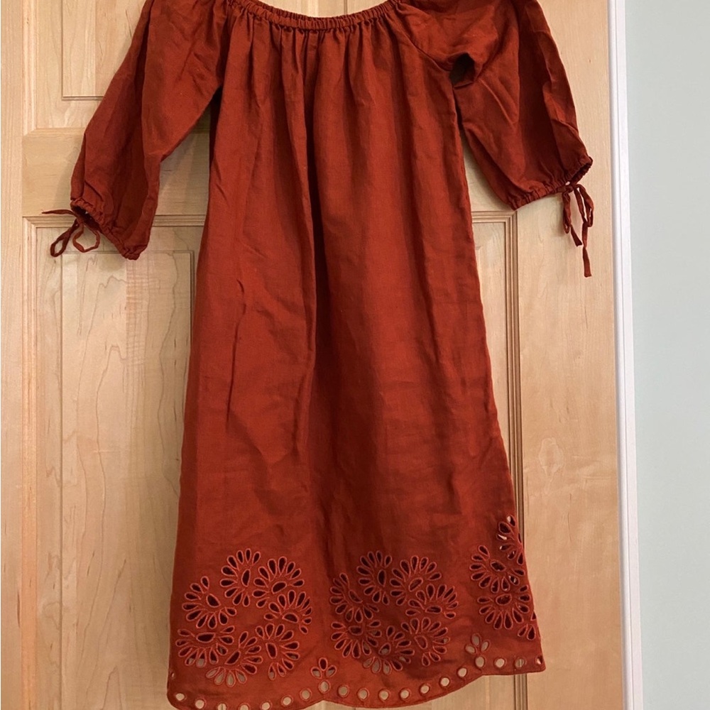 J Crew Linen Shift Dress - Picture 2 of 5